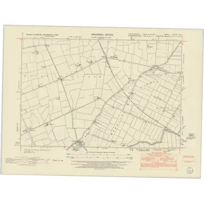 1950 Map of Lincolnshire CXLVIII.SE, 1952 Print
