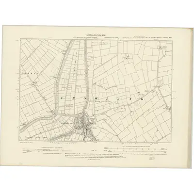 1900 Map of Lincolnshire CXLVIII.SW, 1906 Print