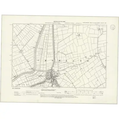 1900 Map of Lincolnshire CXLVIII.SW, 1939 Print