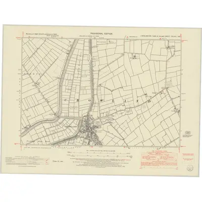 1950 Map of Lincolnshire CXLVIII.SW, 1952 Print