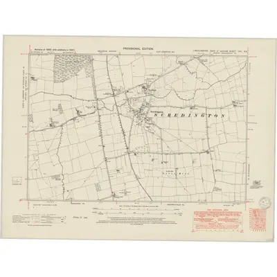 1947 Map of Lincolnshire CXV.NE, 1950 Print
