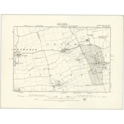 1887 Map of Lincolnshire CXV.NW, 1888 Print
