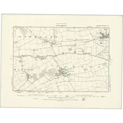 1887 Map of Lincolnshire CXV.SW, 1888 Print