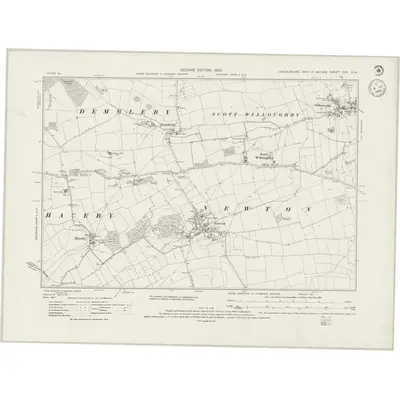 1903 Map of Lincolnshire CXV.SW, 1942 Print
