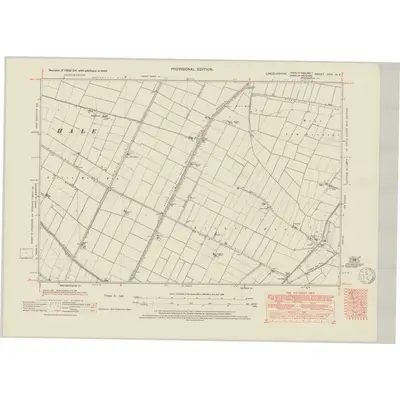 1946 Map of Lincolnshire CXVI.NE, 1950 Print