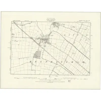 1887 Map of Lincolnshire CXVI.NW, 1888 Print