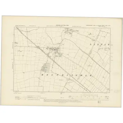 1903 Map of Lincolnshire CXVI.NW, 1905 Print