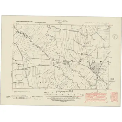 1938 Map of Lincolnshire CXVII.NE, 1948 Print