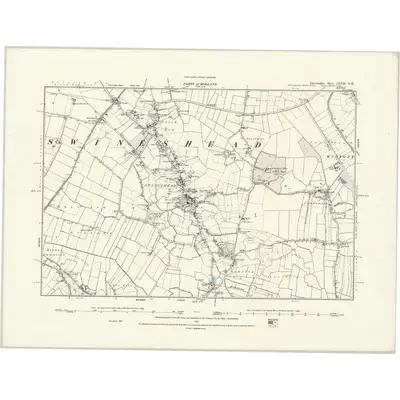 1887 Map of Lincolnshire CXVII.NW, 1888 Print