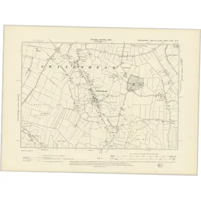 1904 Map of Lincolnshire CXVII.NW, 1906 Print