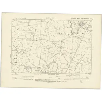 1903 Map of Lincolnshire CXVII.SE, 1906 Print
