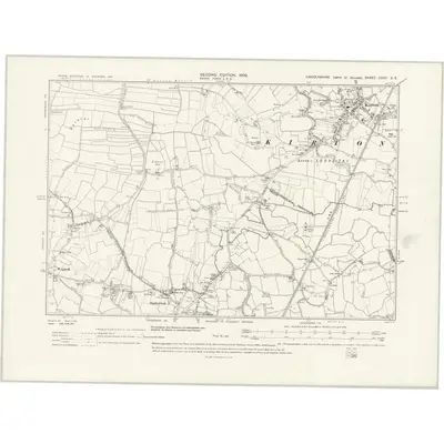 1903 Map of Lincolnshire CXVII.SE, 1931 Print