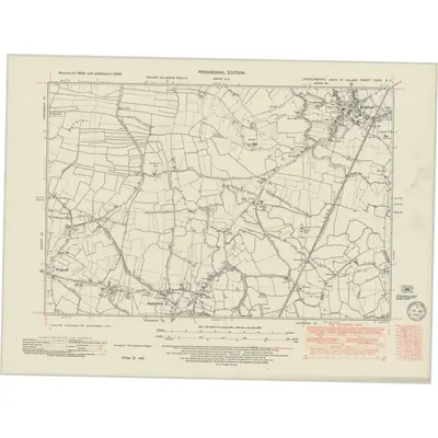 1938 Map of Lincolnshire CXVII.SE, 1949 Print