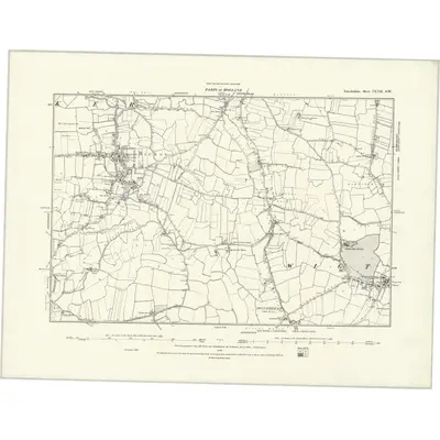 1887 Map of Lincolnshire CXVII.SW, 1888 Print