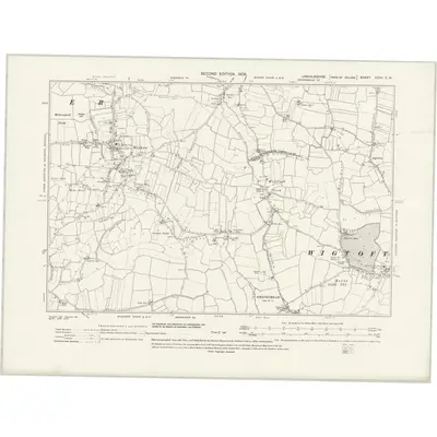 1903 Map of Lincolnshire CXVII.SW, 1931 Print