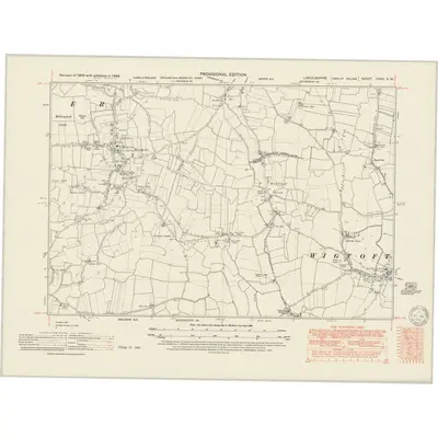 1946 Map of Lincolnshire CXVII.SW, 1951 Print