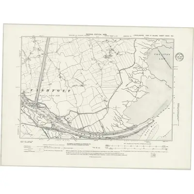 1903 Map of Lincolnshire CXVIII.NE, 1935 Print