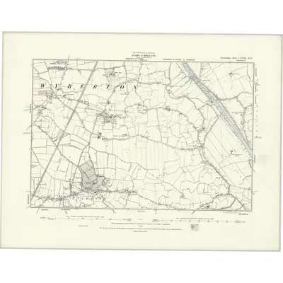 1887 Map of Lincolnshire CXVIII.NW, 1888 Print