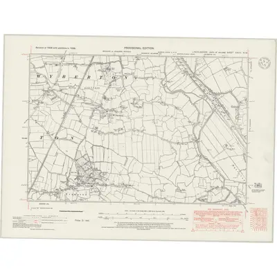 1938 Map of Lincolnshire CXVIII.NW, 1947 Print