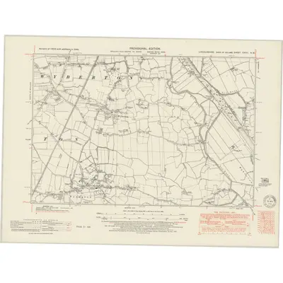 1946 Map of Lincolnshire CXVIII.NW, 1951 Print