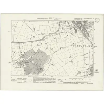1932 Map of Lincolnshire CXXII.NE, 1933 Print