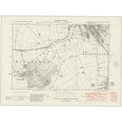 1938 Map of Lincolnshire CXXII.NE, 1947 Print