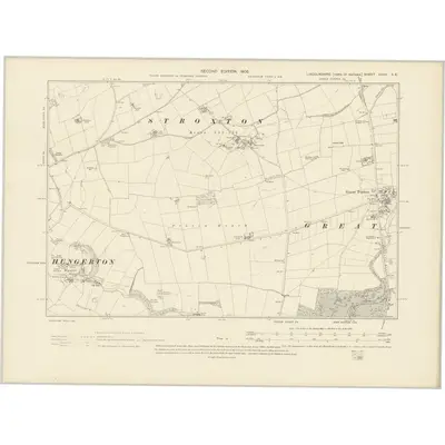 1903 Map of Lincolnshire CXXII.SE, 1905 Print