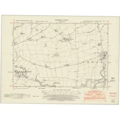 1950 Map of Lincolnshire CXXII.SE, 1952 Print