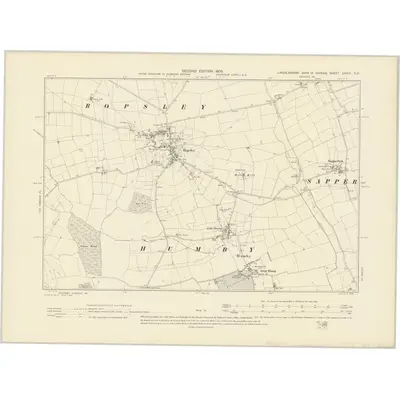 1903 Map of Lincolnshire CXXIII.NE, 1905 Print