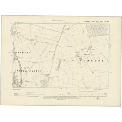 1903 Map of Lincolnshire CXXIII.NW, 1905 Print