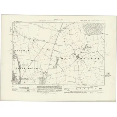1929 Map of Lincolnshire CXXIII.NW, 1931 Print