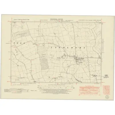 1950 Map of Lincolnshire CXXIII.SE, 1951 Print