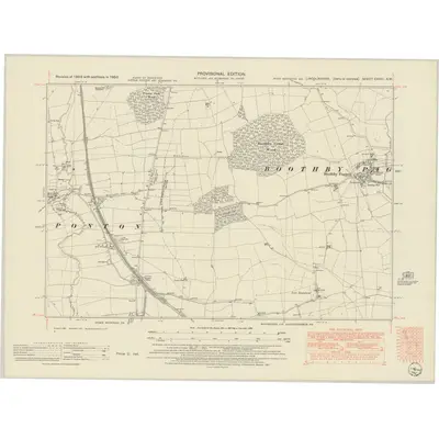 1950 Map of Lincolnshire CXXIII.SW, 1952 Print