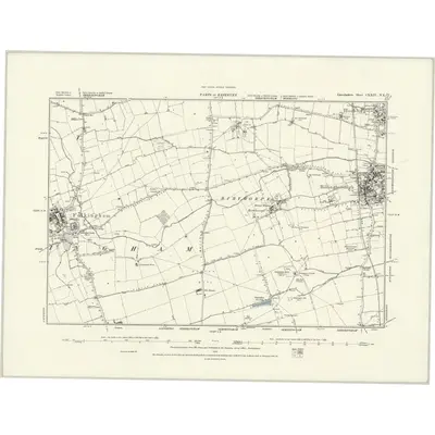 1886 Map of Lincolnshire CXXIV.NE, 1888 Print