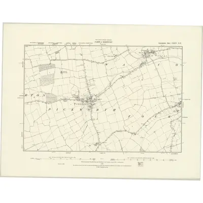 1886 Map of Lincolnshire CXXIV.NW, 1888 Print