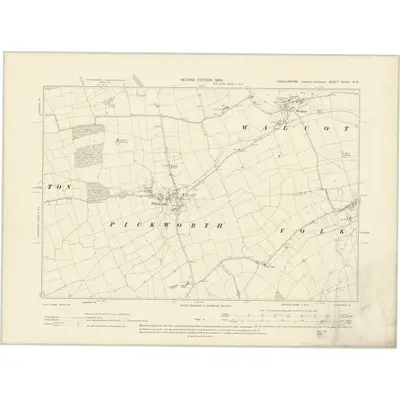 1903 Map of Lincolnshire CXXIV.NW, 1905 Print