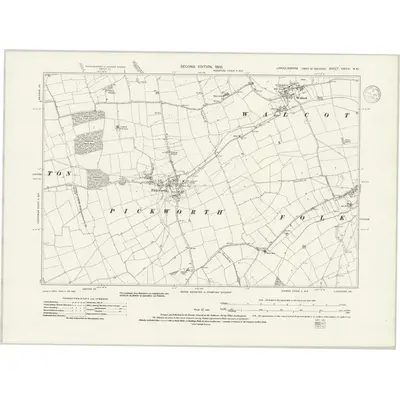 1903 Map of Lincolnshire CXXIV.NW, 1939 Print