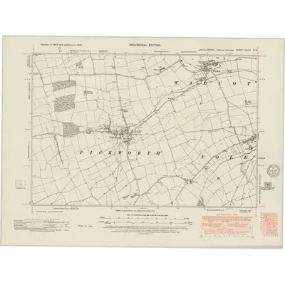 1947 Map of Lincolnshire CXXIV.NW, 1951 Print
