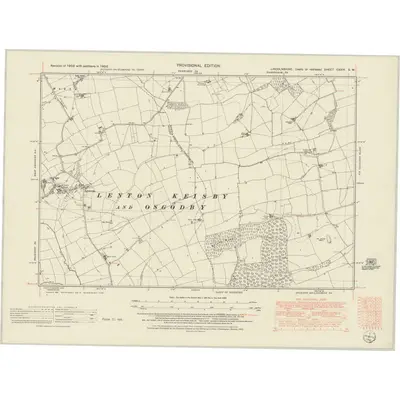 1950 Map of Lincolnshire CXXIV.SW, 1952 Print