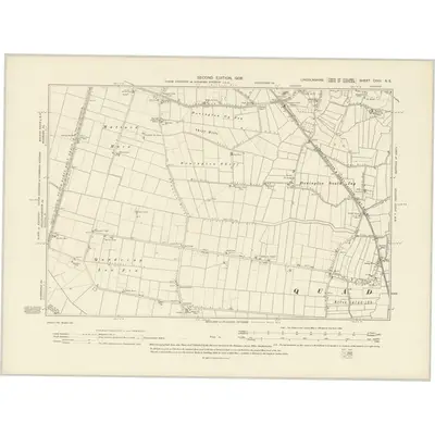 1903 Map of Lincolnshire CXXV.NE, 1906 Print