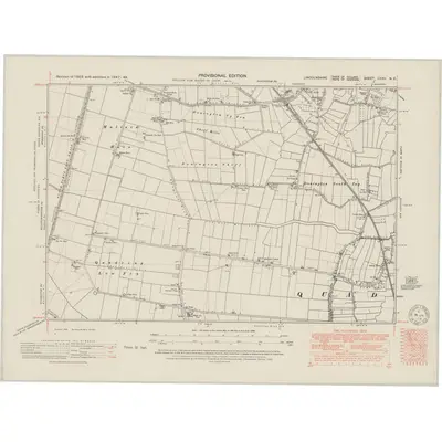 1947 Map of Lincolnshire CXXV.NE, 1950 Print