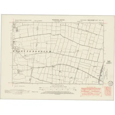 1947 Map of Lincolnshire CXXV.NW, 1950 Print
