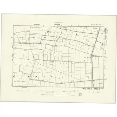 1887 Map of Lincolnshire CXXV.SW, 1888 Print