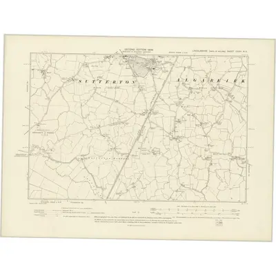 1903 Map of Lincolnshire CXXVI.NE, 1906 Print