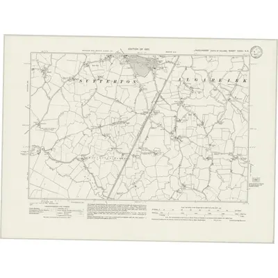 1929 Map of Lincolnshire CXXVI.NE, 1932 Print