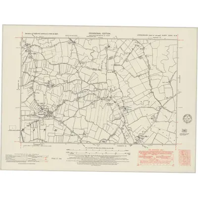 1946 Map of Lincolnshire CXXVI.NW, 1951 Print