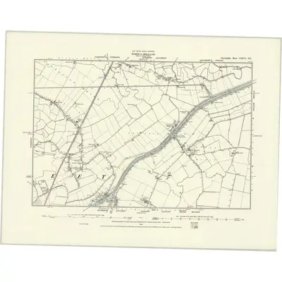 1886 Map of Lincolnshire CXXVI.SE, 1888 Print