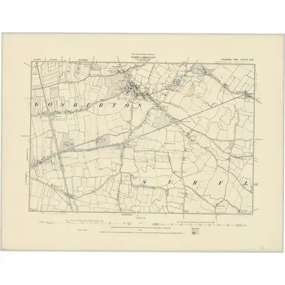 1886 Map of Lincolnshire CXXVI.SW, 1888 Print