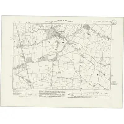 1929 Map of Lincolnshire CXXVI.SW, 1932 Print