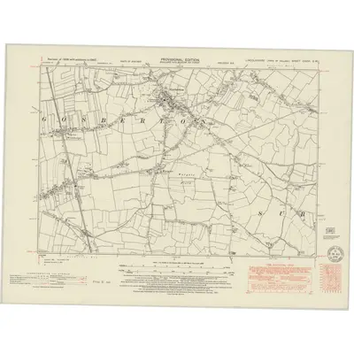1947 Map of Lincolnshire CXXVI.SW, 1951 Print